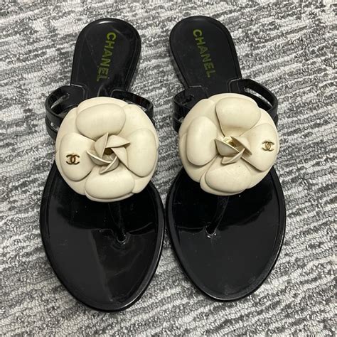 chanel jelly sandals replica|flat chanel sandals women.